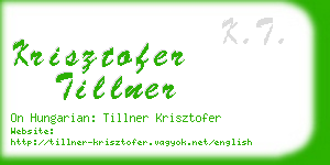 krisztofer tillner business card